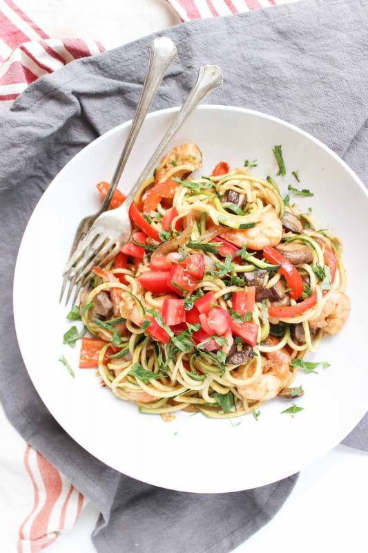 cajun shrimp zucchini pasta
