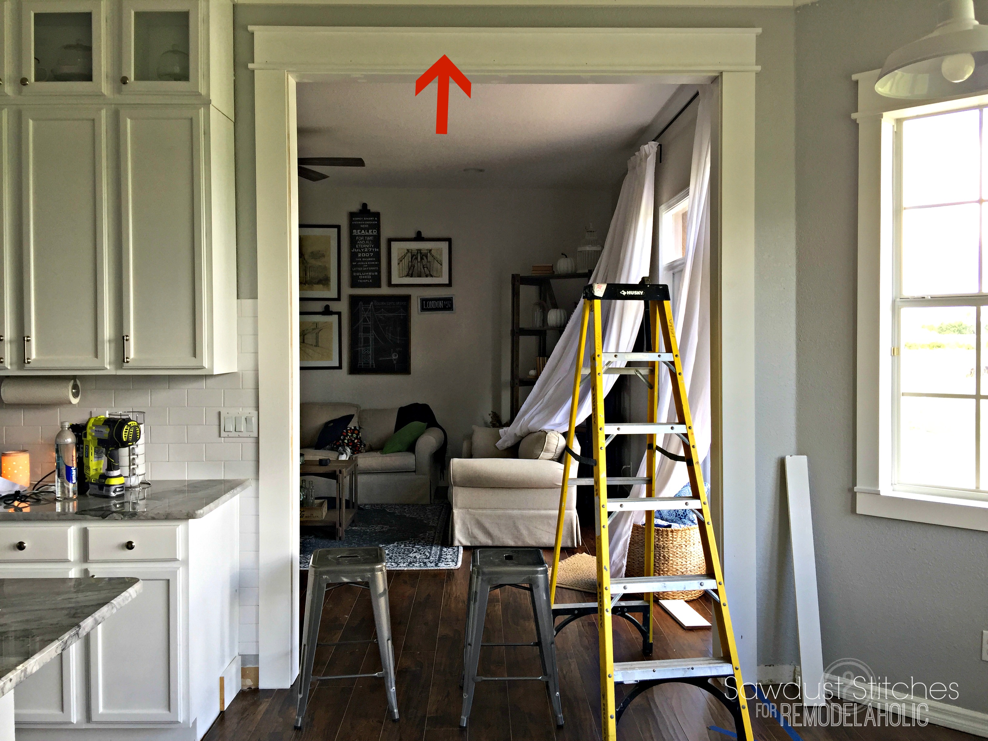 How To: DIY Craftsman Door Casing and Easy Corbels | Remodelaholic