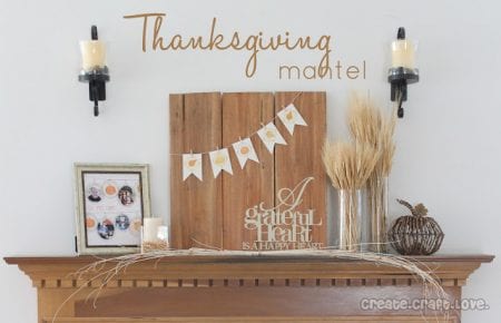 Take your decor from Fall to Thanksgiving by changing a couple of things and using this inspiration. 30 Perfect Thanksgiving Mantels Featured On Remodelaholic.com