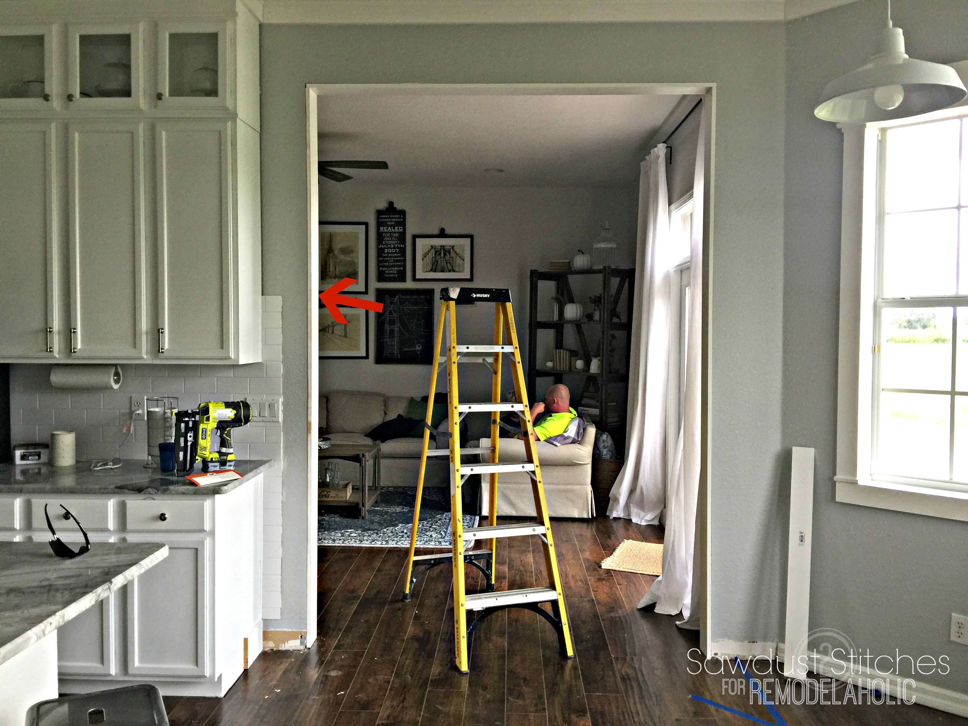 How To: DIY Craftsman Door Casing and Easy Corbels | Remodelaholic