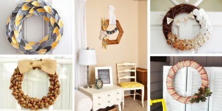 Decorate your home with one of these awesome ideas for a diy wreath for your home for fall featured on Remodelaholic.com