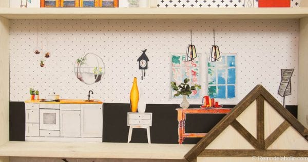 DIY Dollhouse Tutorial + Printable Dollhouse Furniture | Remodelaholic