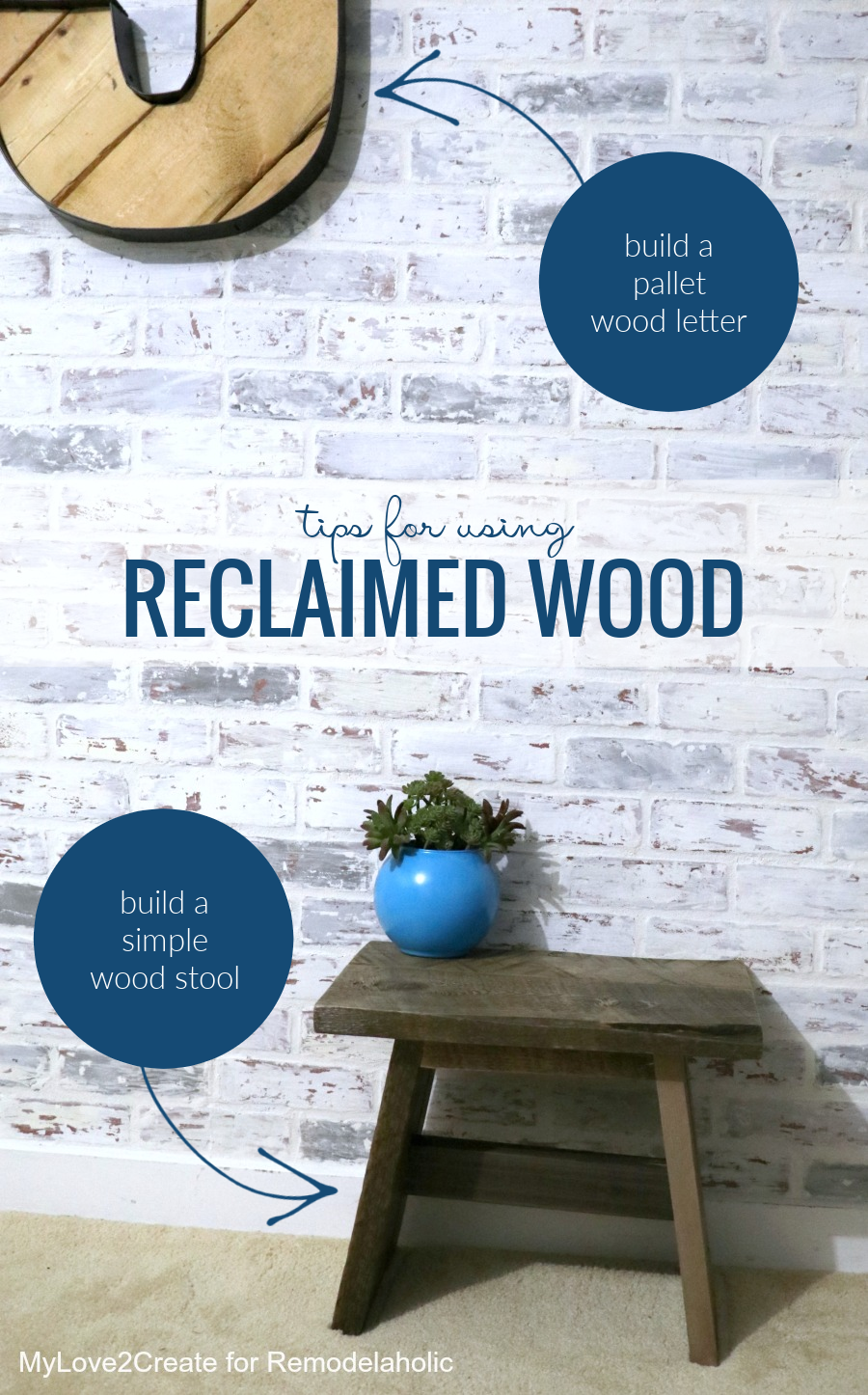 Tippek újrahasznosított fa projektekhez, raklapfa levél, újrahasznosított fa széklet DIY lépésszék, remodelaholic