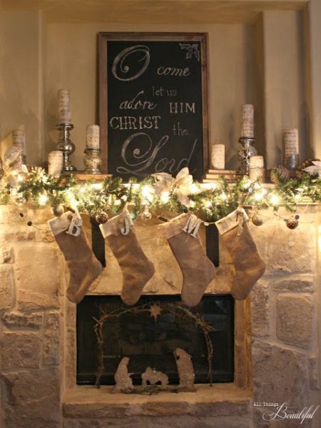 Get Ready To Decorate Your Fireplace Mantel For Christmas So May Fun And Unique Ideas In This List Of 30 Perfect Holiday Mantels Featured On Remodelaholic ComGet Ready To Decorate Your Fireplace Mantel For Christmas So May Fun And Unique Ideas In This List Of 30 Perfect Holiday Mantels Featured On Remodelaholic.com