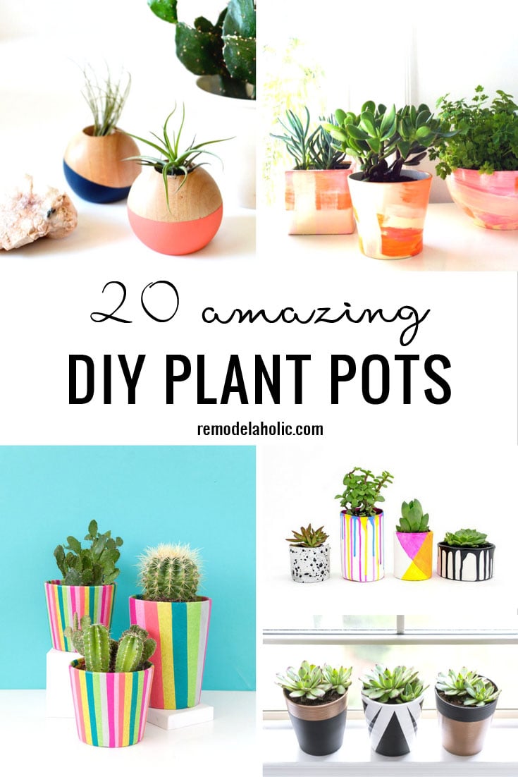 20 Amazing DIY Plant Pots Remodelaholic