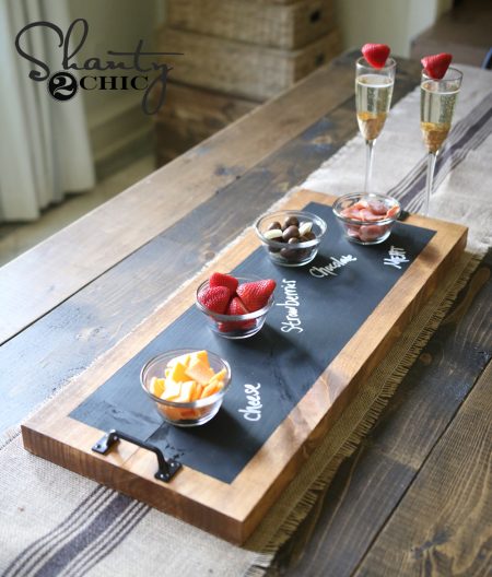 Chalkboard And Wood Serving Tray 450x528