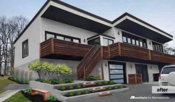 Modern Exterior Curb Appeal Update &bull; Photoshop Mockups by AD Aesthetic for Remodelaholic.com