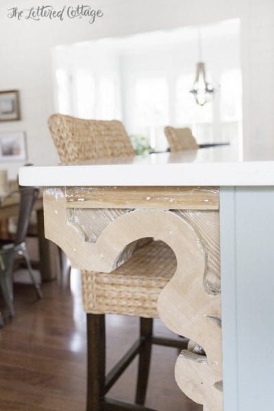 Frosty Carrina Countertop Heather Gray Paint Old Corbel Kitchen Island1