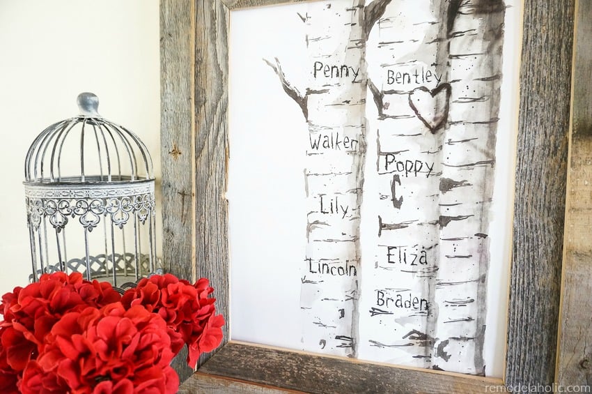 Remodelaholic | Free Printable Birch Tree Art Prints with Custom Carved ...