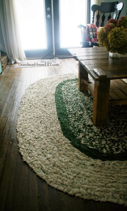 Homemade Braided Rag Rug