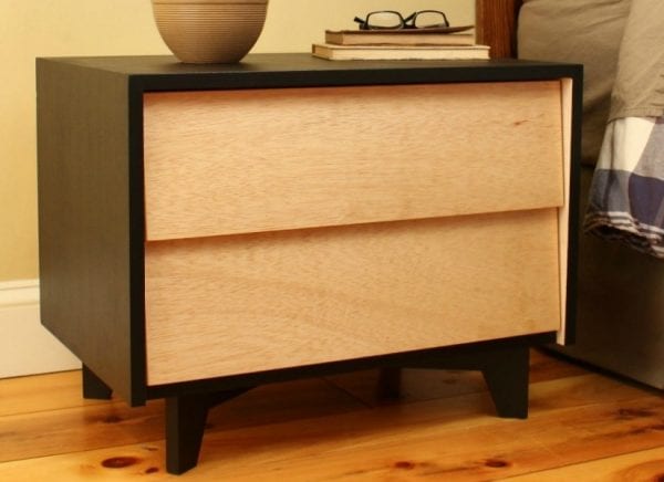 Saws On Skates Mid Century Modern Nightstand Feature