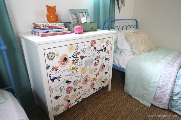 DIY Ikea Dresser Hack Updating With Wallpaper @remodelaholic 6