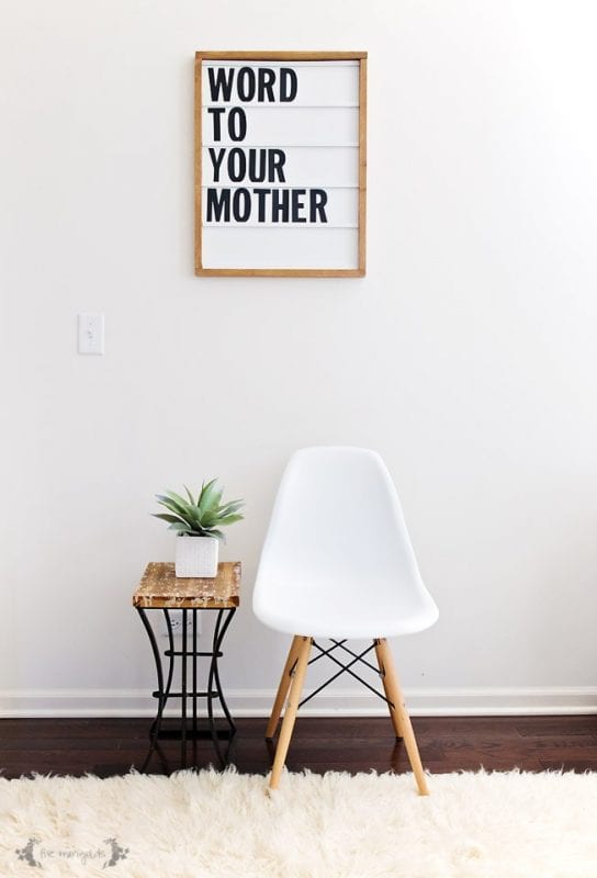 DIY Letter Board Five Marigolds 