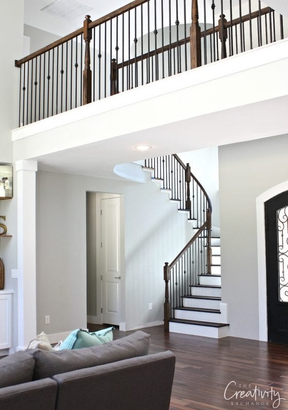 Wall color is Sherwin Williams Repose Gray. Color trends for 2107
