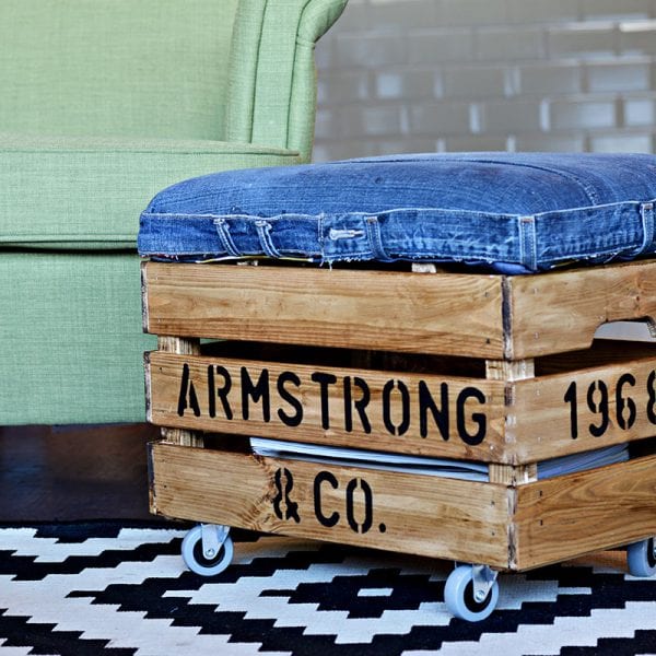 Upcycled Denim DIY Ottoman Ikea Hack4 S 
