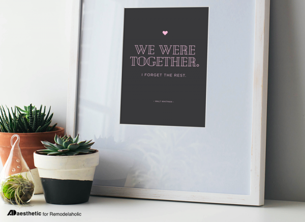 We Were Together • Free Printable Graphic • AD Aesthetic For Remodelaholic • Horizontal