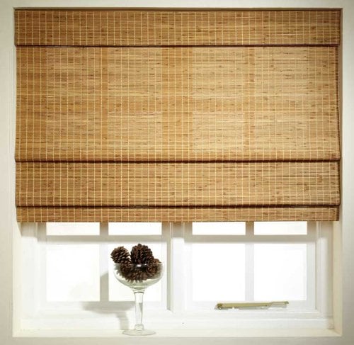 Neutral Living Room Bamboo Blinds
