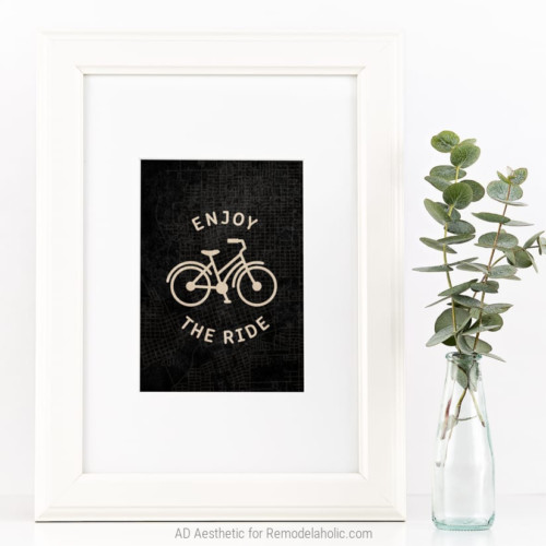 Printable Bicycle Art: Enjoy the Ride | Remodelaholic