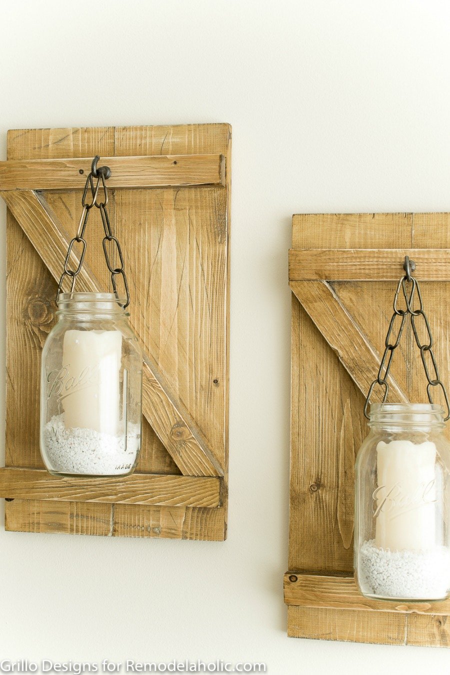 DIY Rustic Mason Jar Candle Holder Remodelaholic