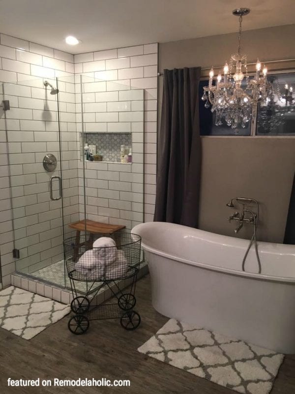 Master Bathroom Sunday Share Makeover Featured On Remodelaholic.com 