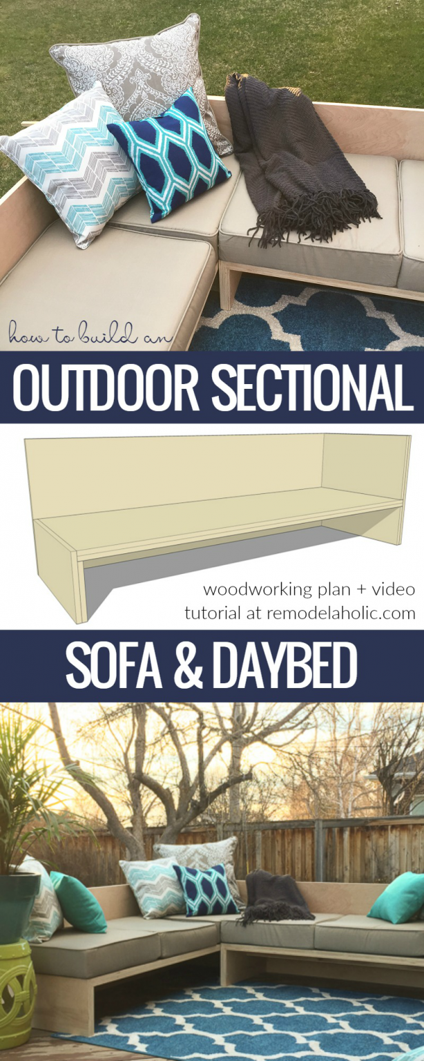 DIY Outdoor Sectional Sofa Tutorial + Building Plan