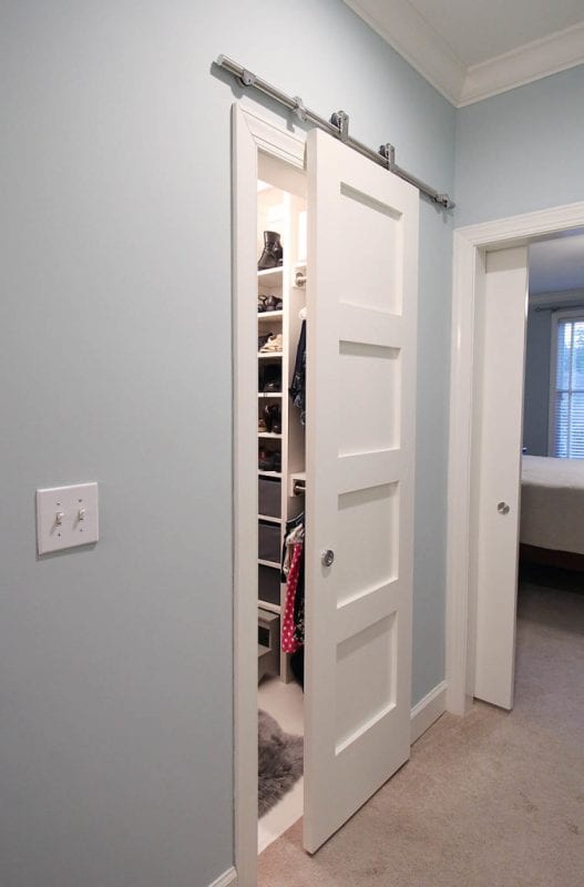 Plywood Projects, Contemporary Barn Door Paper Daisy Design