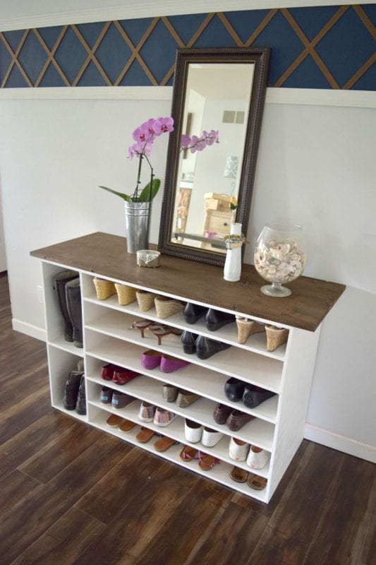 Plywood Projects, Shoe Organizer Ourhousenowahome