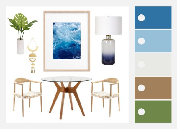 Inspiration and tips for decorating a casual coastal dining room