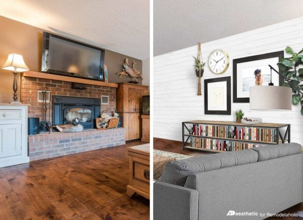 A Modern Country Living Room Makeover | Virtual room redesign with tips and tricks from AD Aesthetic on Remodelaholic.com