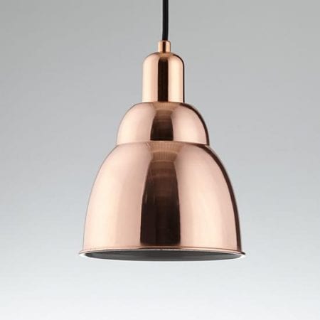 Bold Wallpaper Decor Tips, Copper Pendant Light