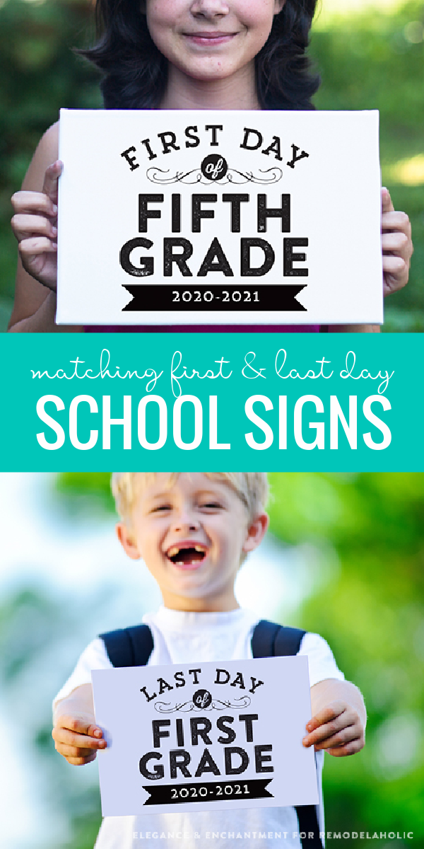 Homenoon: Printable Last Day of School Signs (Updated for 2020-2021)