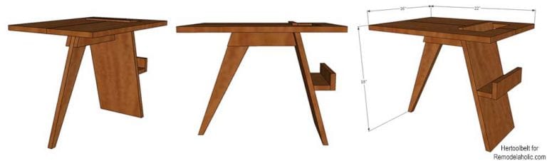 Build a DIY Mid-Century Modern Side Table and Magazine Holder ...