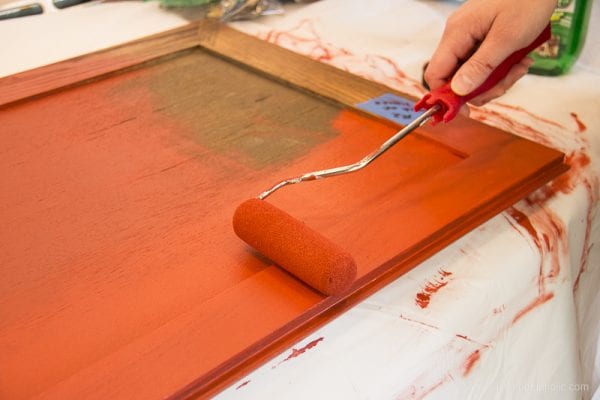 Beyond Paint In Poppy Painted Hutch @Remodelaholic 53