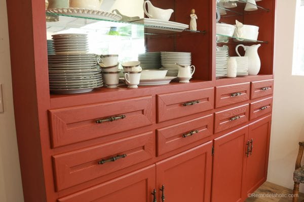 Beyond Paint In Poppy Painted Hutch @Remodelaholic 58