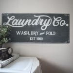 Free printable template! How to paint your own Fixer Upper Magnolia Market style laundry sign | farmhouse decor | laundry room | chalkboard | vintage