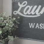 Free printable template! How to paint your own Fixer Upper Magnolia Market style laundry sign | farmhouse decor | laundry room | chalkboard | vintage