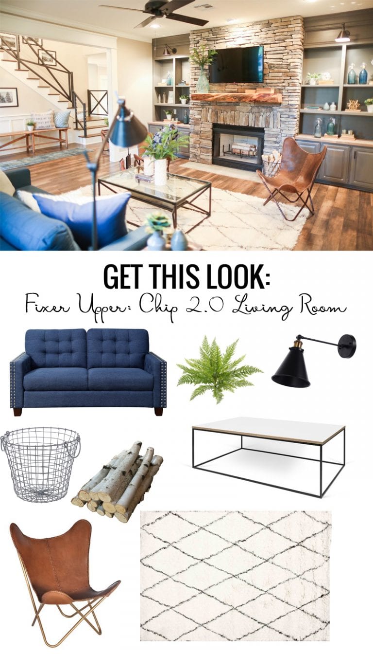 Get This Look: Fixer Upper Chip 2.0 Living Room | Remodelaholic