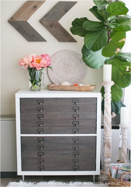 Kallax Flat File Cabinet Makeover Finished Project