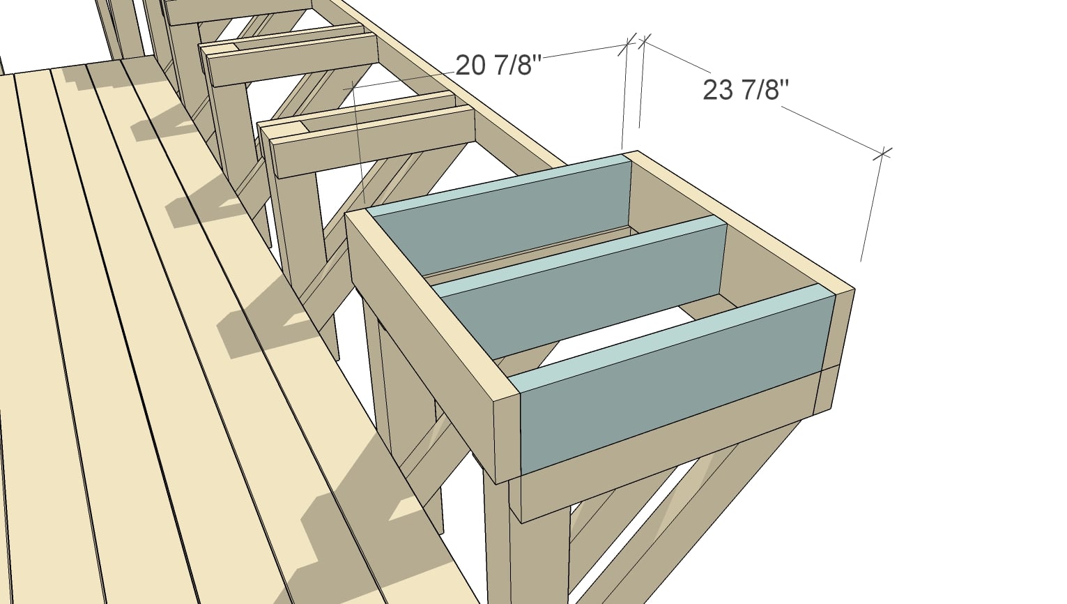Remodelaholic | How to Build Space-Saving Deck Benches for a Small Deck