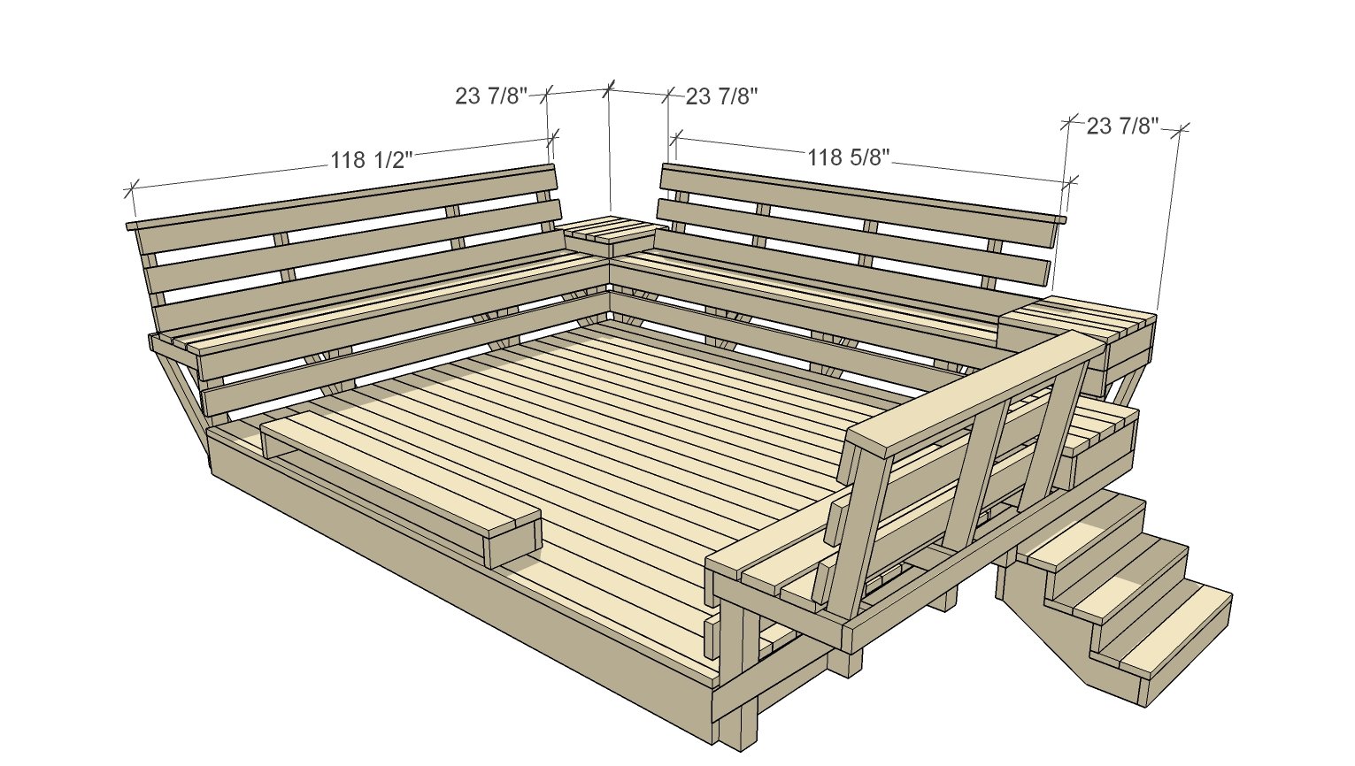 Remodelaholic How to Build SpaceSaving Deck Benches for a Small Deck