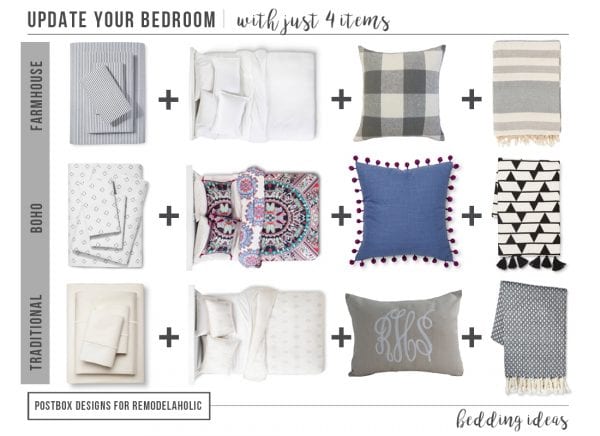 Update Your Bedroom with Just 4 Items by Postbox Designs Interior E-Design for Remodelaholic