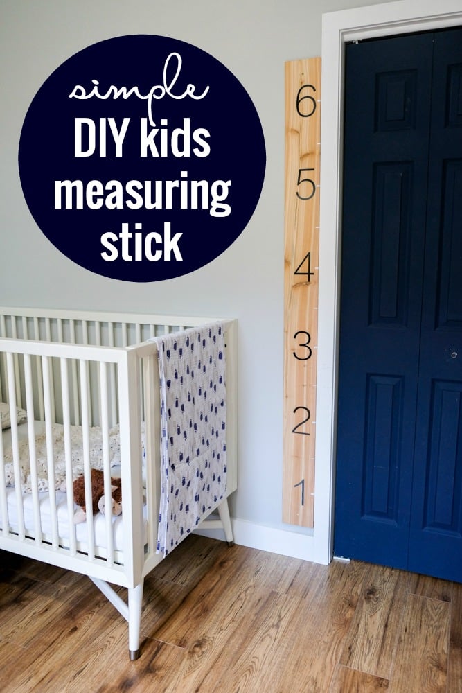 Super Easy Kids Measuring Ruler DIY Growth Chart | Remodelaholic