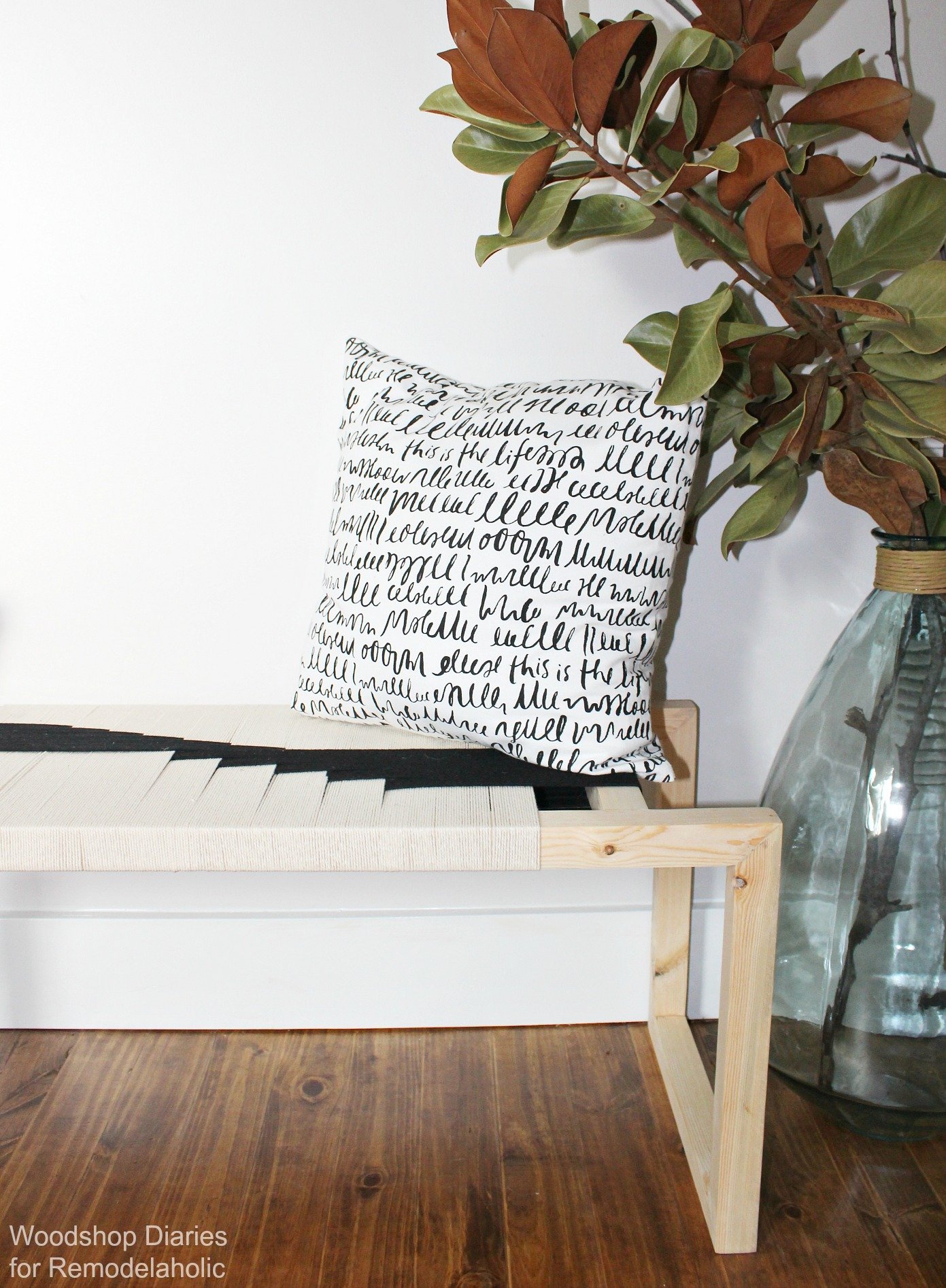 Woodshop Diaries Woven Bench Vertical 5