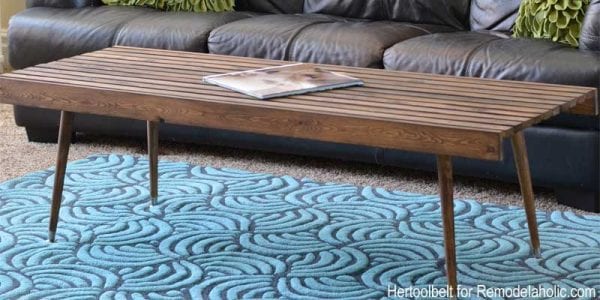 Diy Modern Slat Coffee Table Feature