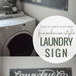 Paint Your Own Fixer Upper Magnolia Market Style Farmhouse Laundry Sign With Free Printable Template @Remodelaholic