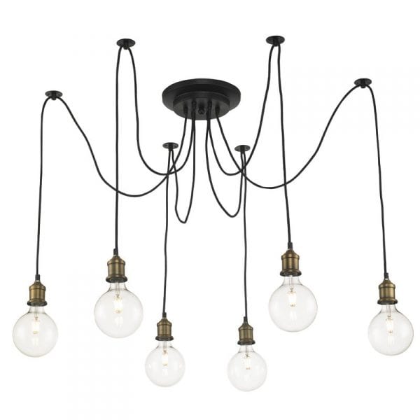 Camden+6 Light+Cascade+Pendant