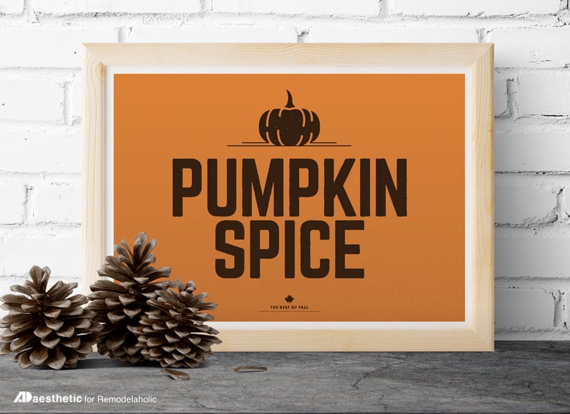 Free Printable Graphic • Pumpkin Spice • AD Aesthetic For Remodelaholic • Horizontal