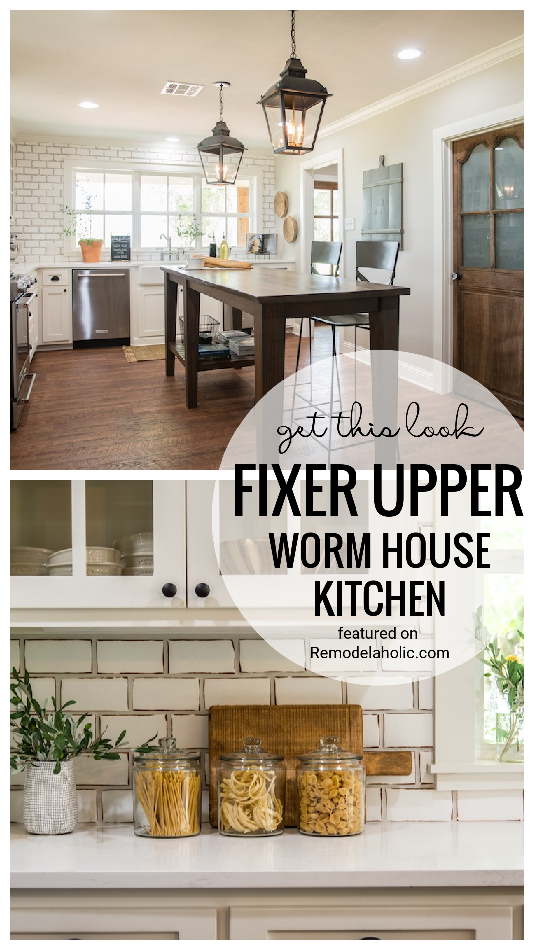 Get This Look: Fixer Upper Worm House Kitchen | Remodelaholic