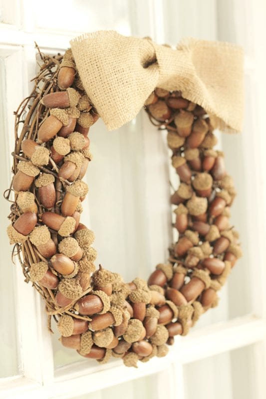 Acorn wreath idea Crafts Unleashed