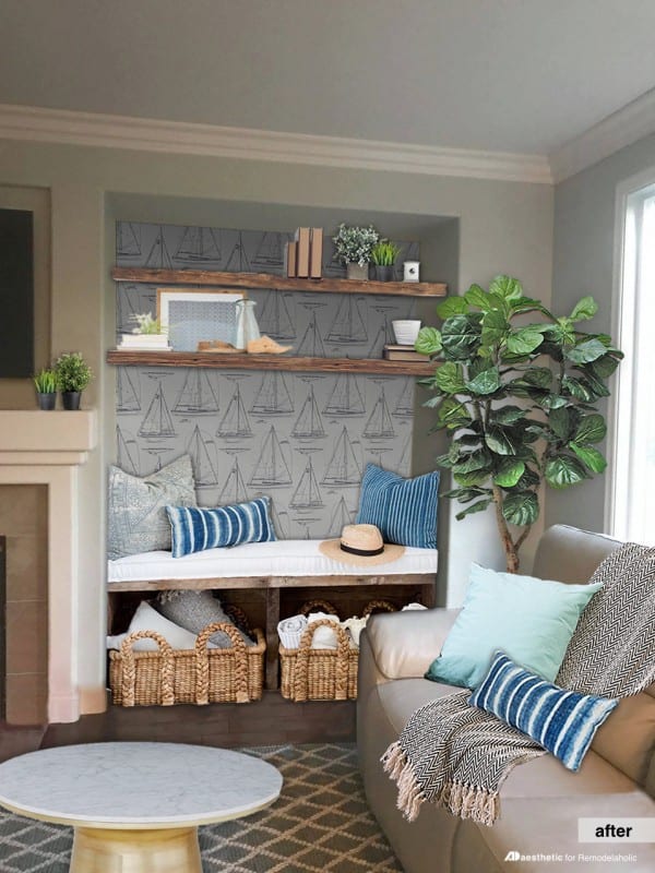 Great ideas for decorating a nook -- no more awkward alcoves! Beautiful and functional design ideas
